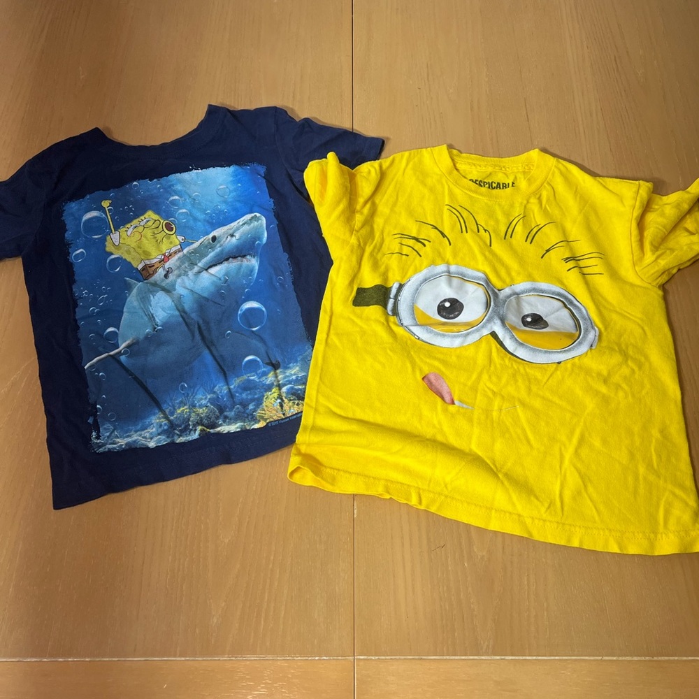 Gap Sponge Bob and Despicable Me tee
